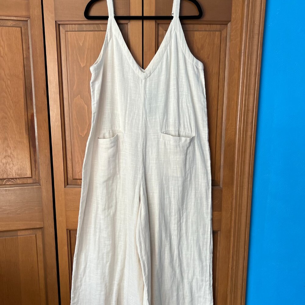NWT NATURAL LIFE Chelsea jumpsuit bone ivory size medium - Picture 2 of 10